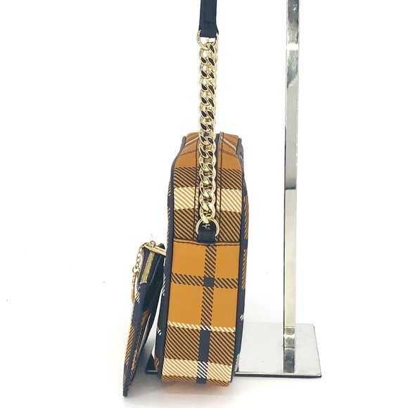 2PCS Michael Kors Plaid JSI EW Crossbody Coin Case - Picture 3 of 8